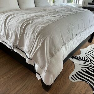 Linen Duvet Cover in Pale Purple